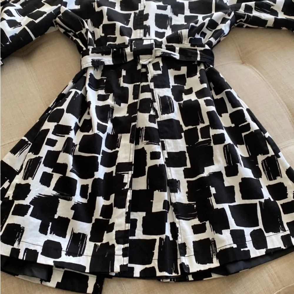 Grass Collection black and white trench coat nwt size large - Picture 3 of 7